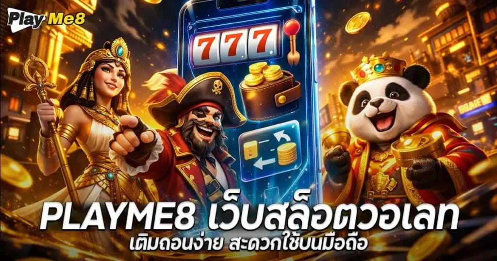 Playme8 เว็บสล็อตวอเลท